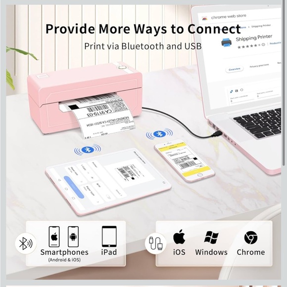Pink Bluetooth Mini Label Maker - Picture 5 of 6